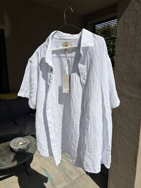 Panama Jack button up, white, size XL, NWT